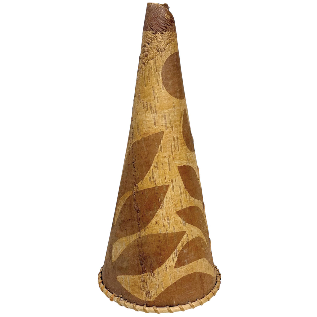 Vintage Birch Bark Moose Call Horn Attikamek Indigenous Hunting Tool Quebec c. 1940s–1960s