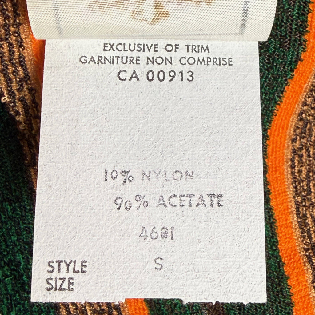 Original Bard's garment content label showing 90 percent acetate, 10 percent nylon and size Small