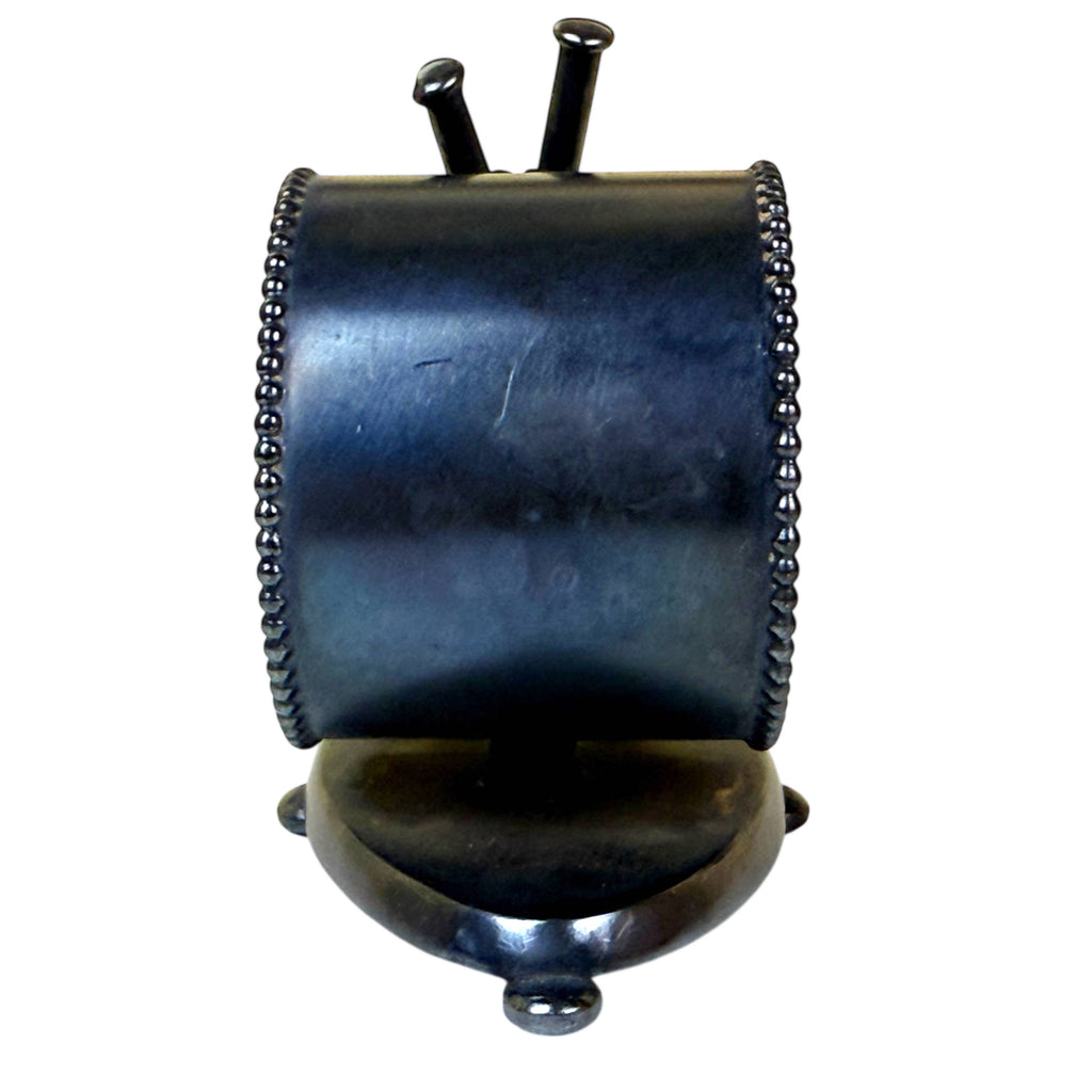 Rare Antique Baseball Napkin Ring Meriden No. 659 Silver Plate w Crossed Bats & Ball