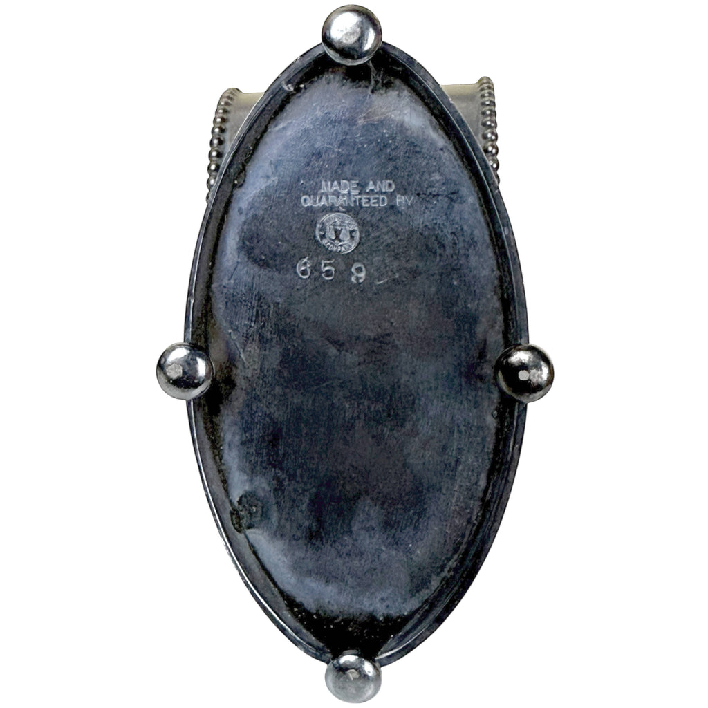 Rare Antique Baseball Napkin Ring Meriden No. 659 Silver Plate w Crossed Bats & Ball