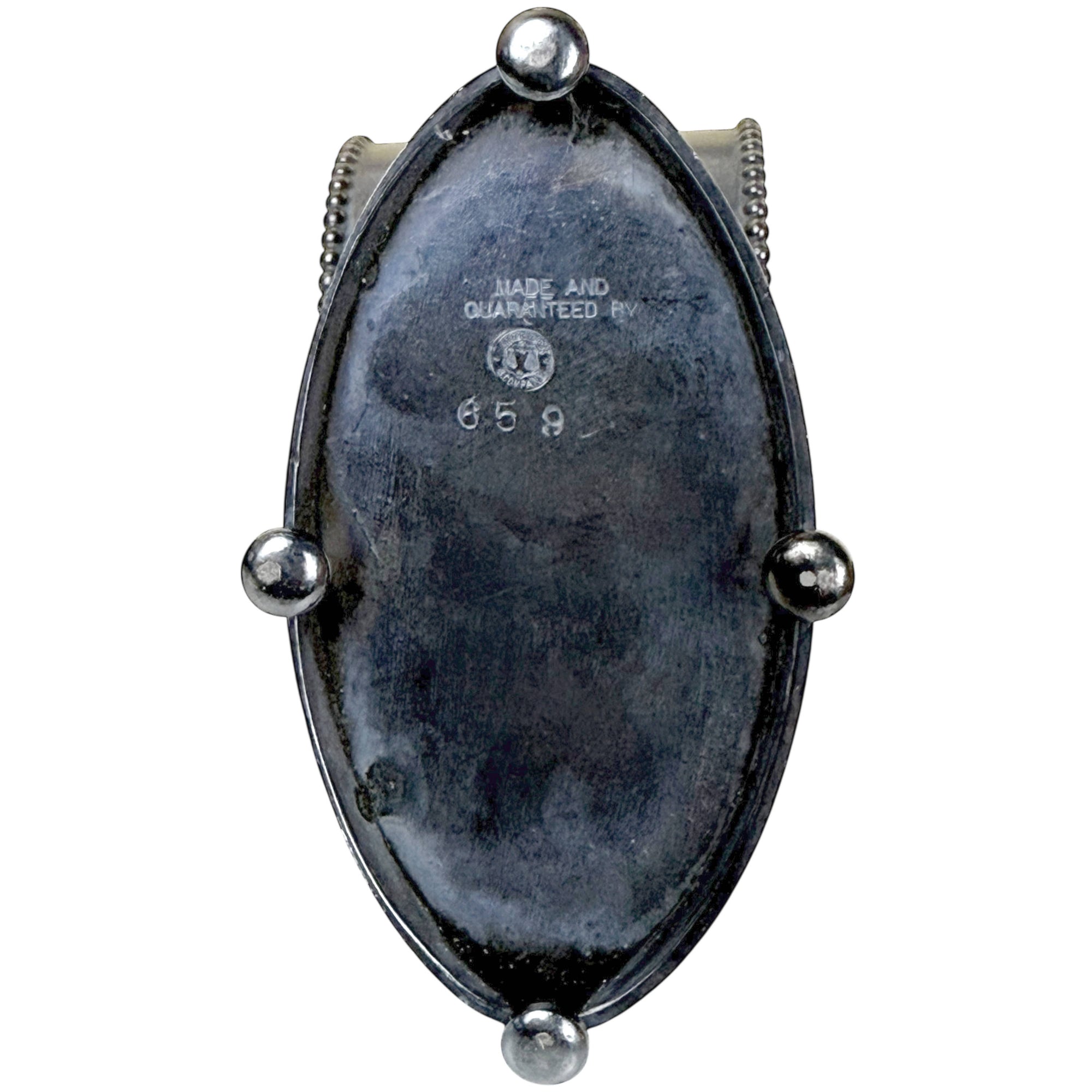 Rare Antique Baseball Napkin Ring Meriden No. 659 Silver Plate w Crossed Bats & Ball