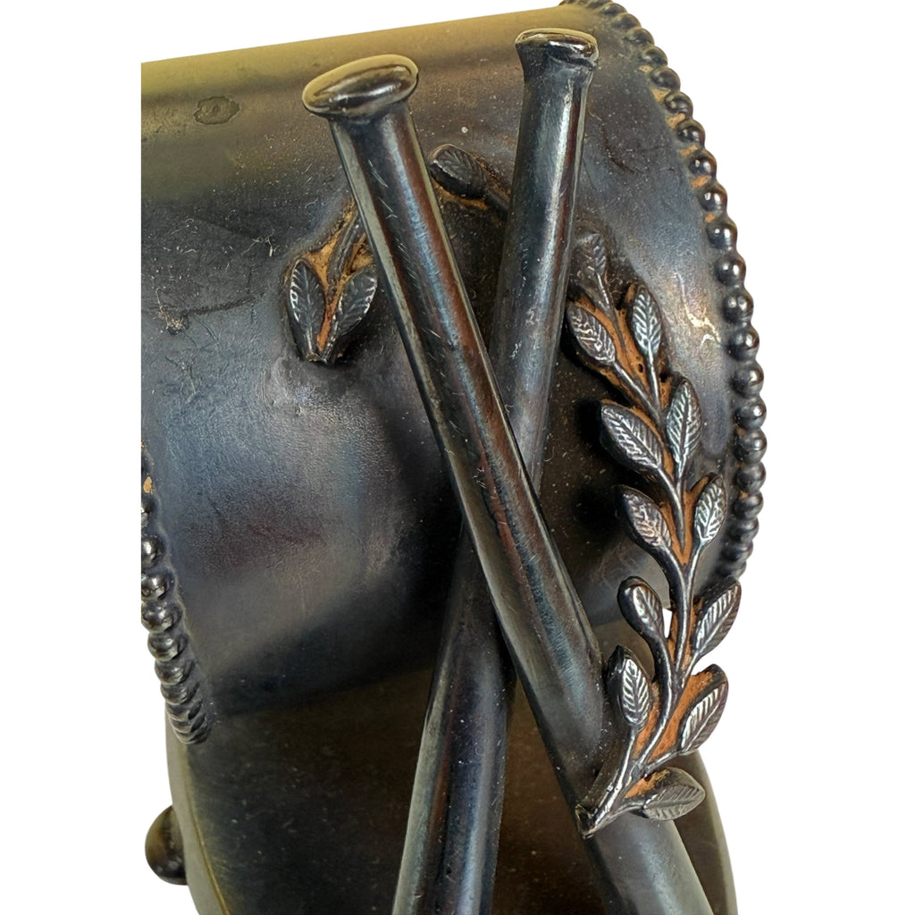 Rare Antique Baseball Napkin Ring Meriden No. 659 Silver Plate w Crossed Bats & Ball