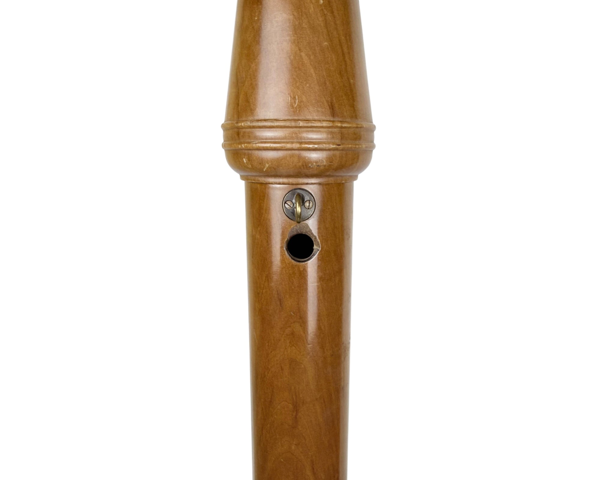 detail on antique bass recorder