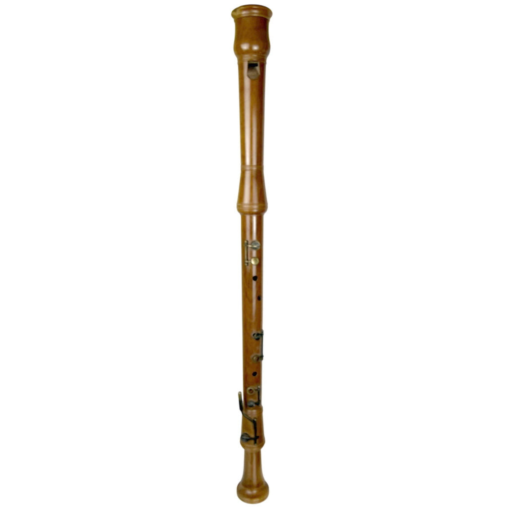 Antique Bass Recorder with Brass Keywork, 19th Century
