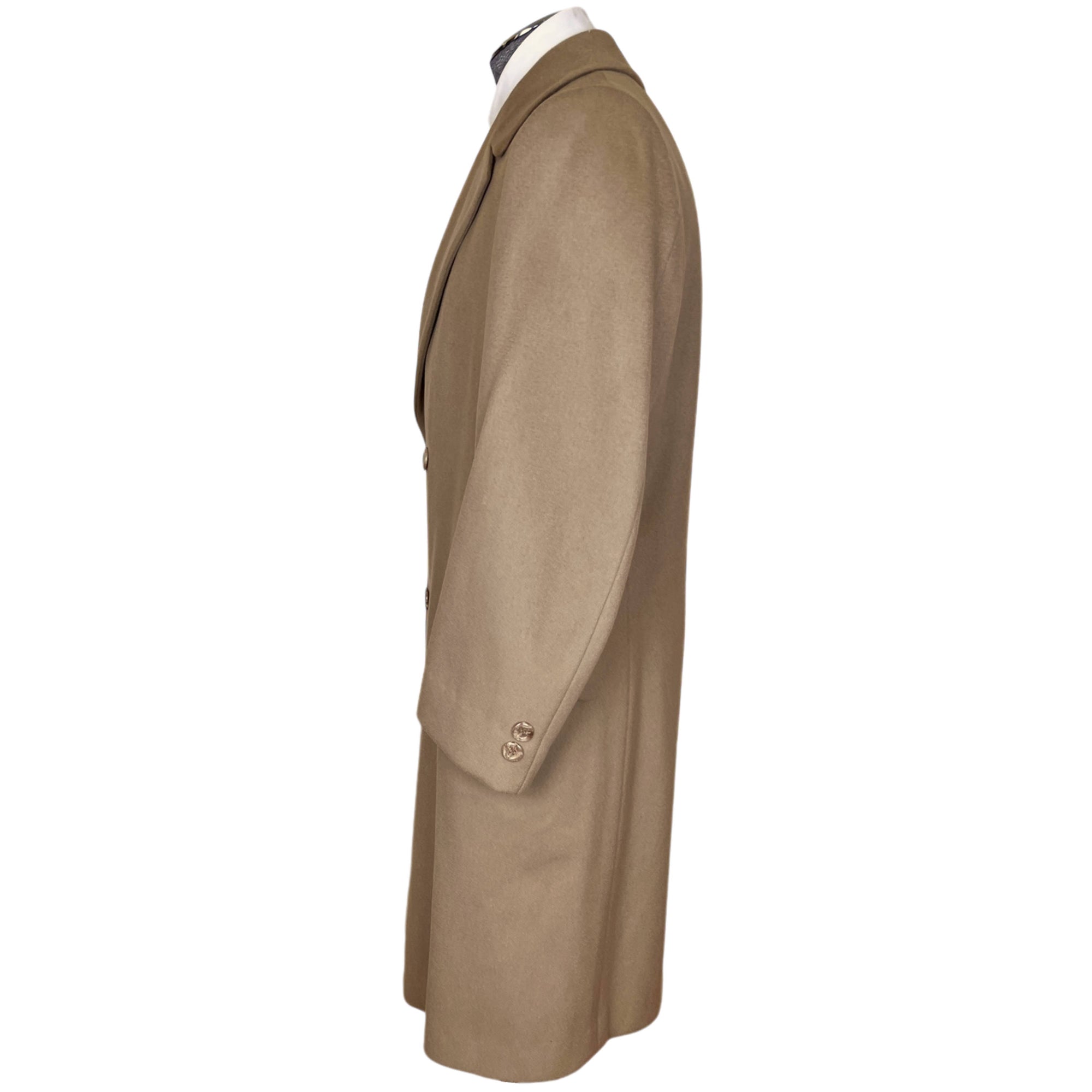 1970s Vintage Crombie Overcoat Pure New Wool Coat Size L