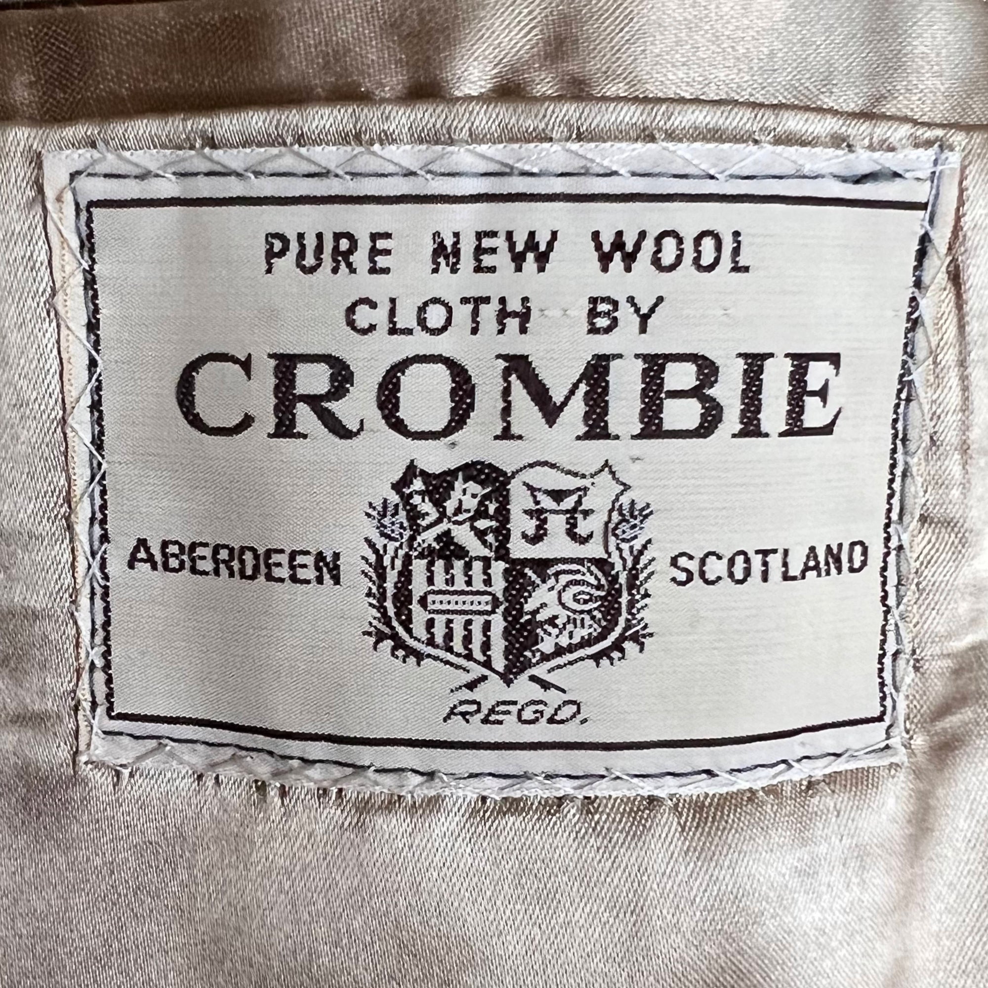 1970s Vintage Crombie Overcoat Pure New Wool Coat Size L