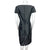 Vintage 1950s Wiggle Dress Beaded Black Silk Formal Length M