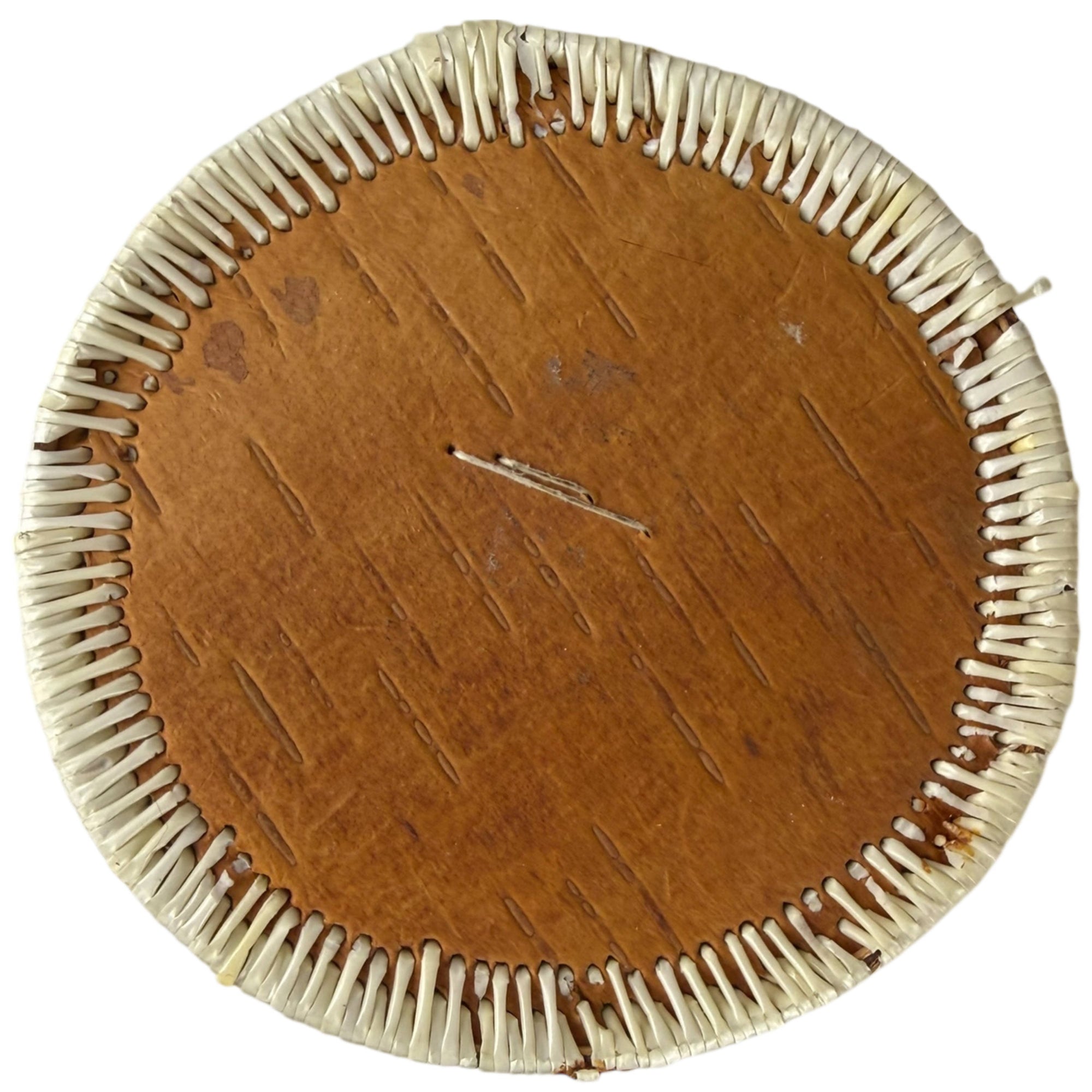 Vintage Porcupine Quill Birch Bark Box with Bear Motif Anishinaabe Indigenous Quillwork Canada c. 1950s