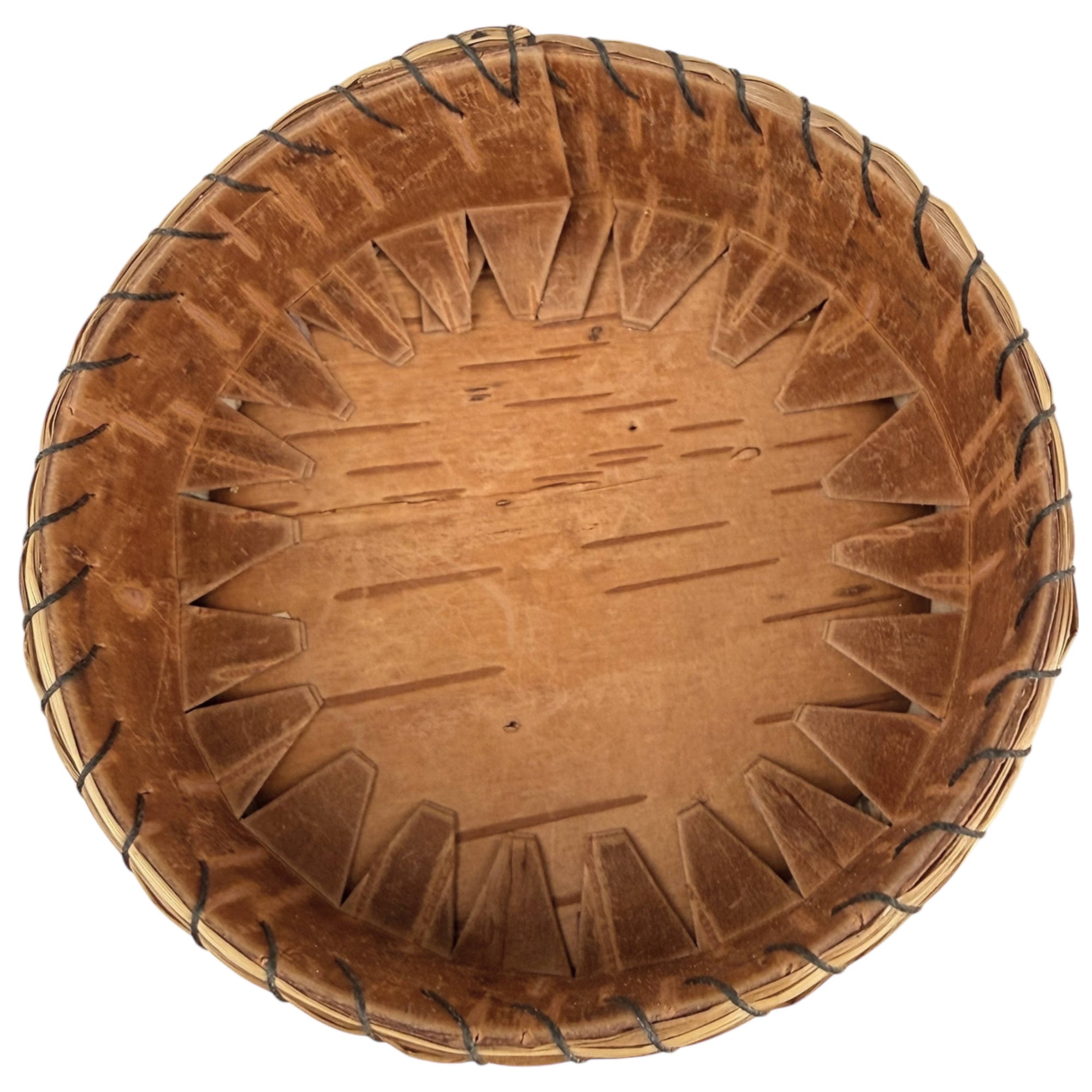 Vintage Porcupine Quill Birch Bark Box with Bear Motif Anishinaabe Indigenous Quillwork Canada c. 1950s