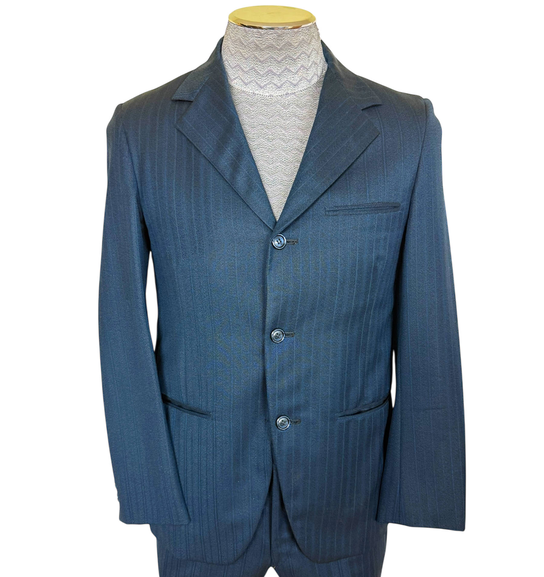 Vintage 1970 Men’s Suit Hand Tailored and Dated Size Small
