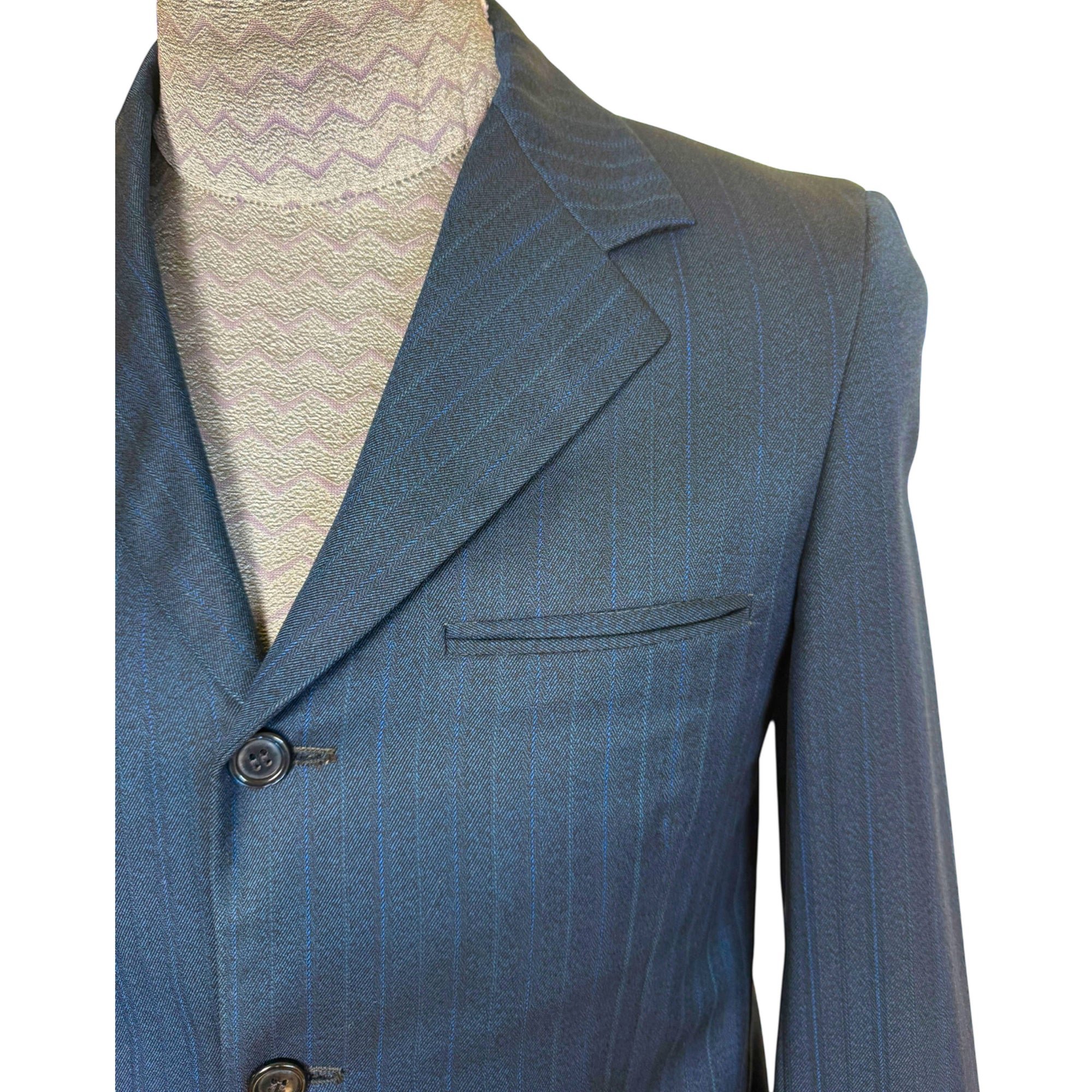 Vintage 1970 Men’s Suit Hand Tailored and Dated Size Small