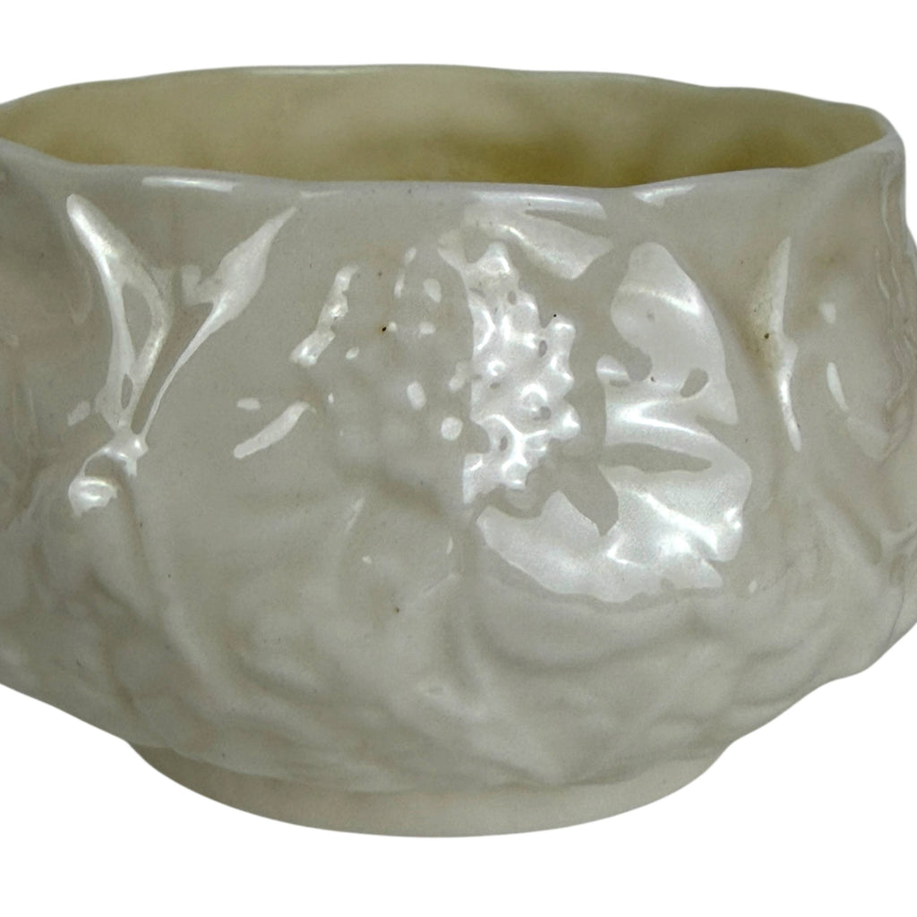 close-up of lotus pattern belleek parian