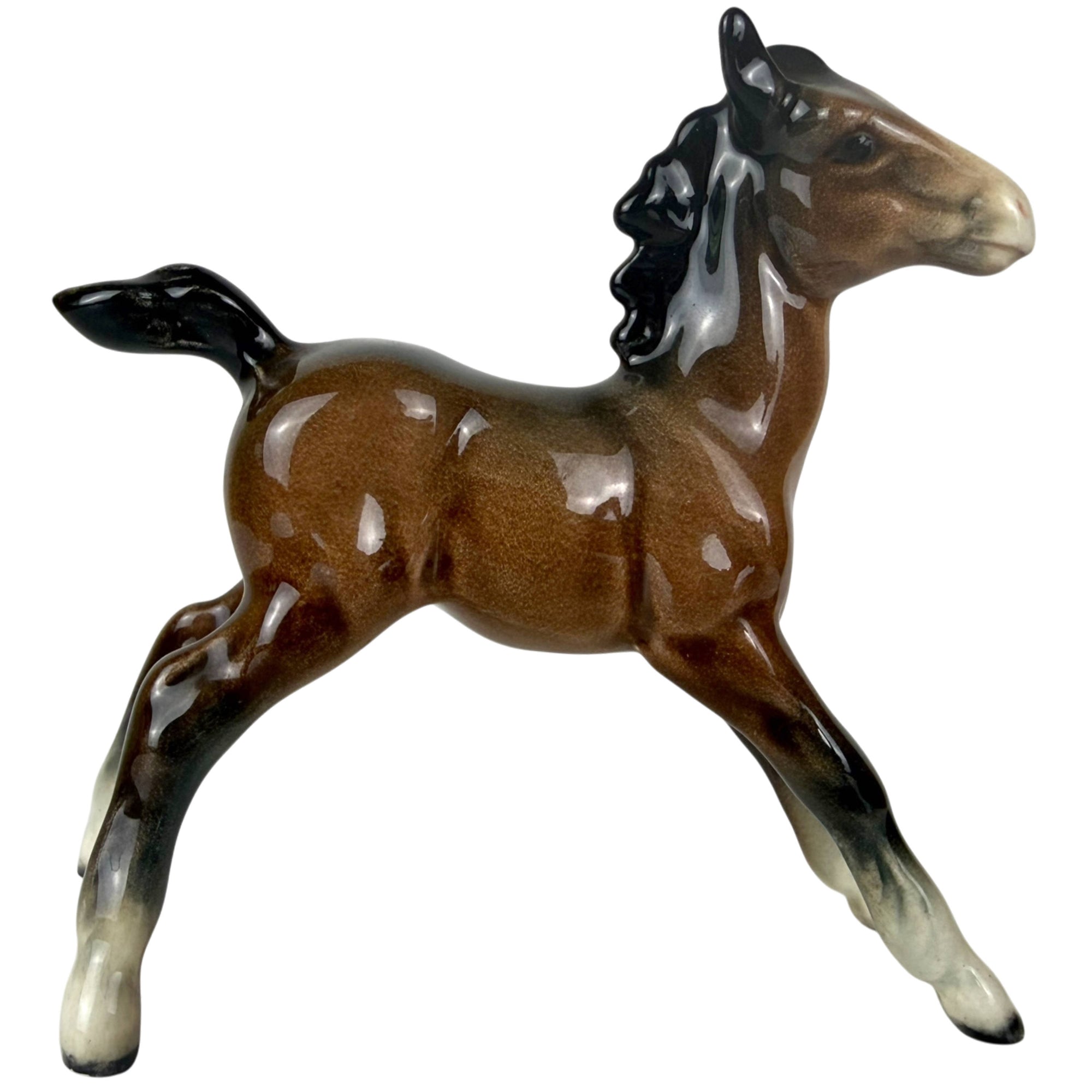 Vintage Beswick Large Stretched Foal Horse Figurine Model 836 First Version 1961–1973 Arthur Gredington