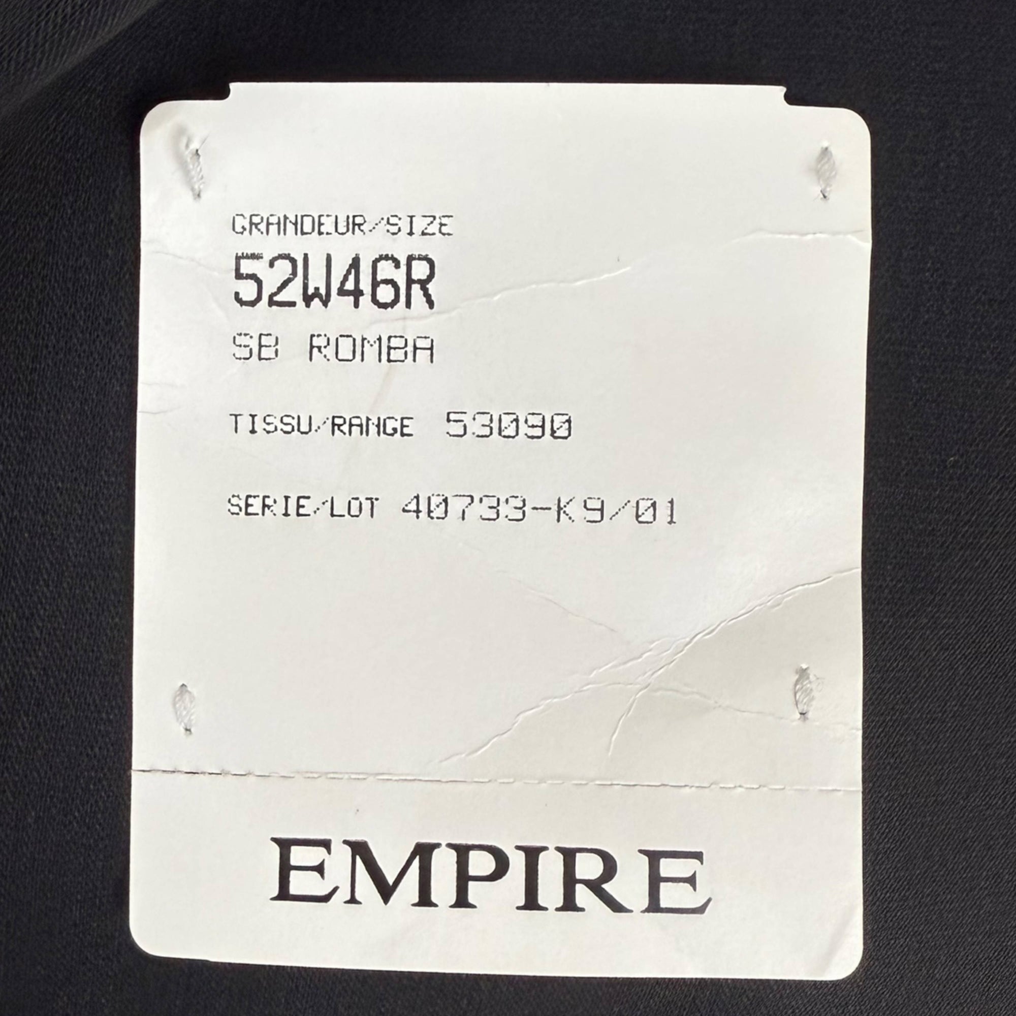 NWT Vintage Biella Italy Suit Jacket Black Wool Size 52R