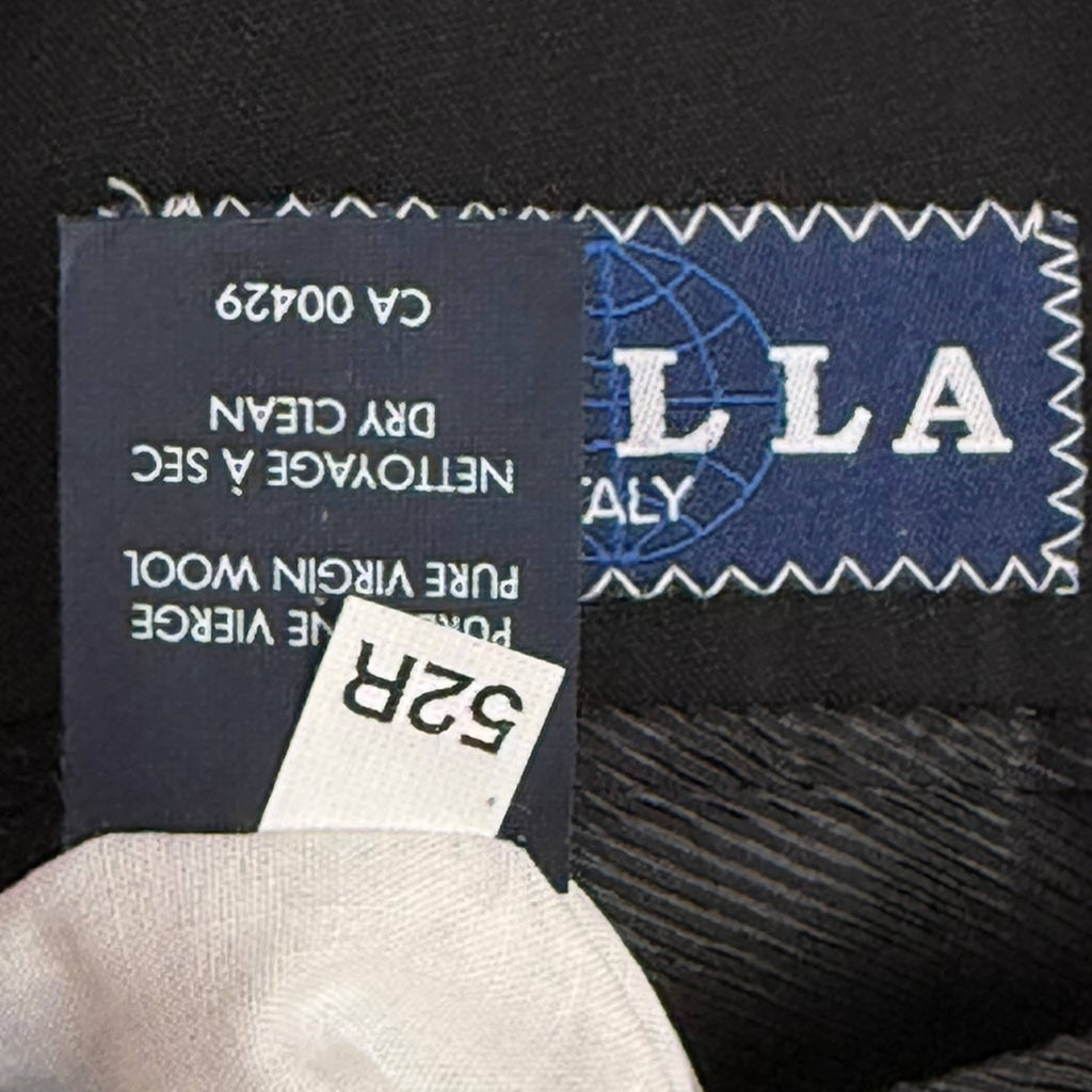 NWT Vintage Biella Italy Suit Jacket Black Wool Size 52R