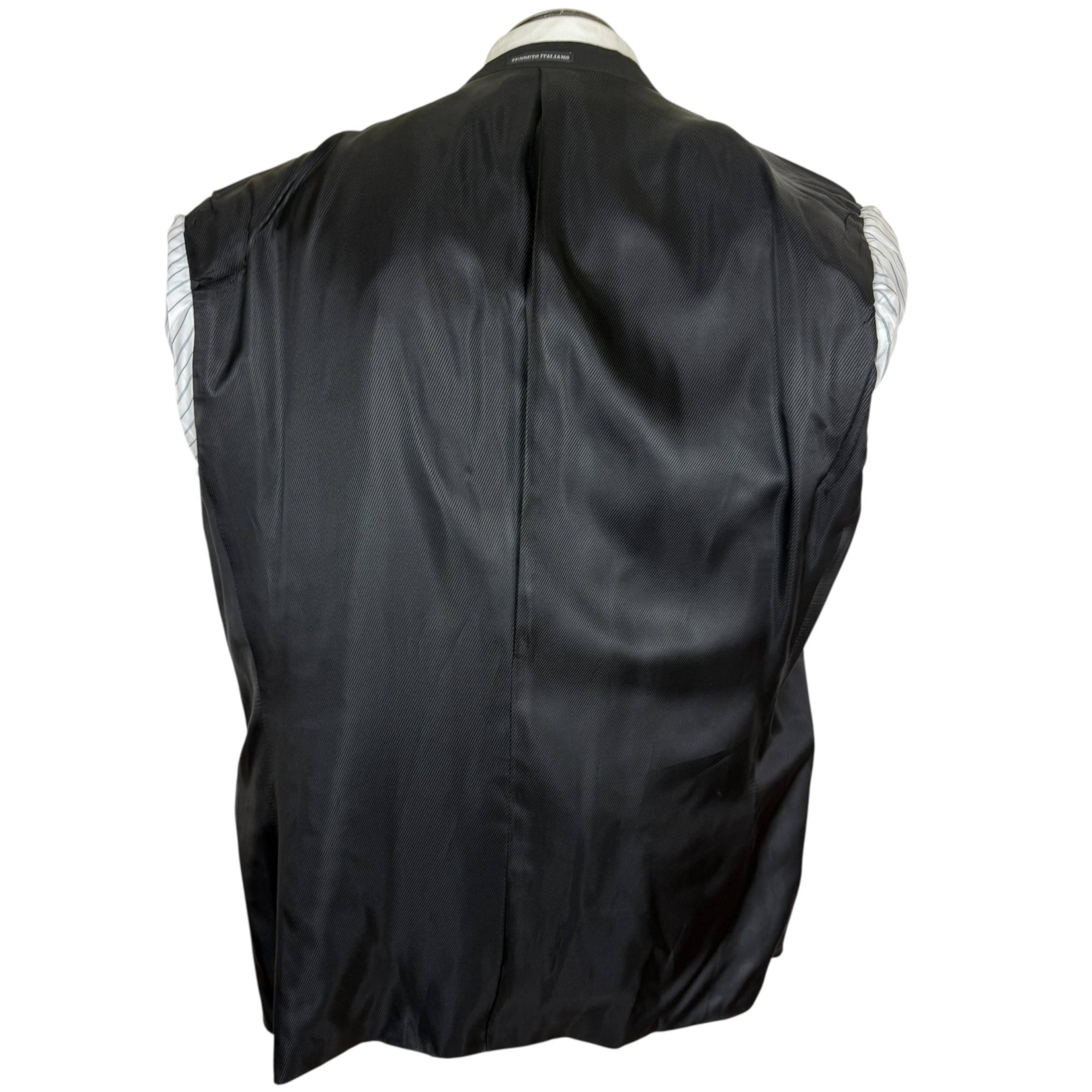 NWT Vintage Biella Italy Suit Jacket Black Wool Size 52R