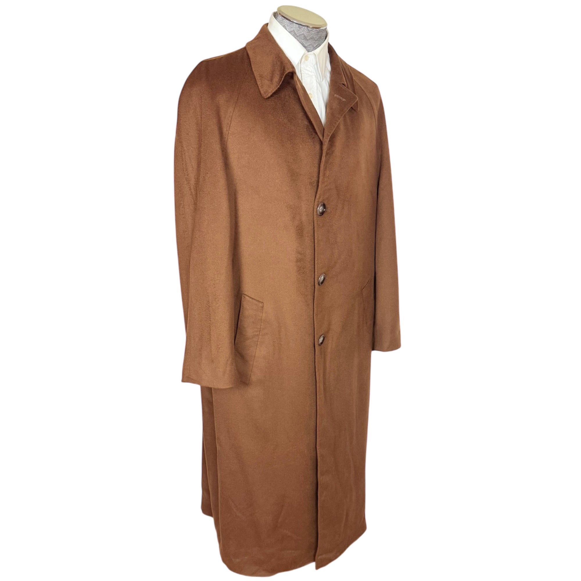 Vintage Cashmere Overcoat Custom Tailored Men’s Coat Sz XL