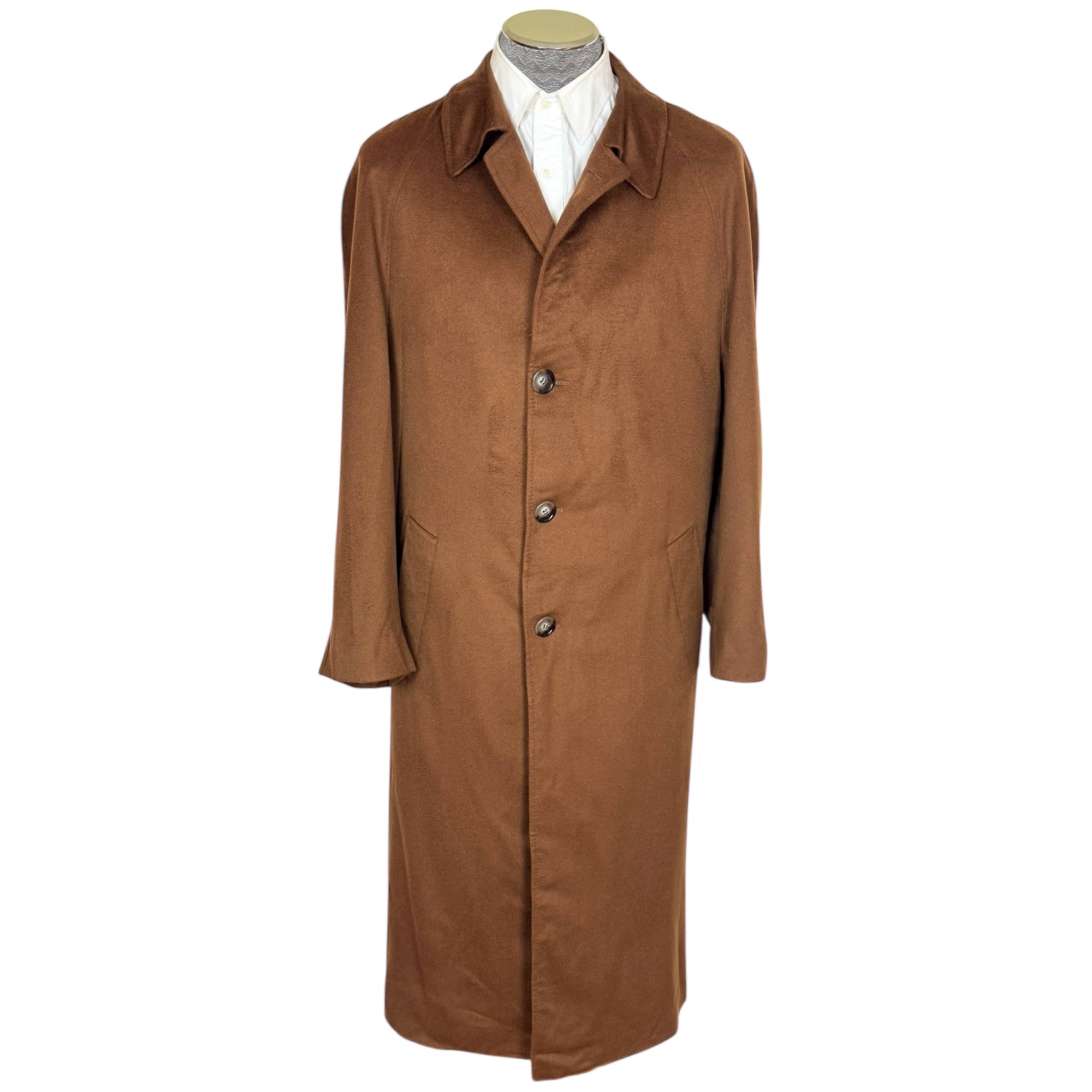 Vintage Cashmere Overcoat Custom Tailored Men’s Coat Sz XL