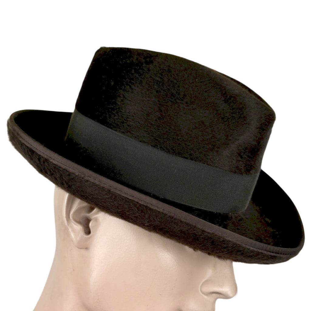 Vintage Biltmore Fedora Hat Canadian Beaver Plush Deluxe Finish Dark Brown 7