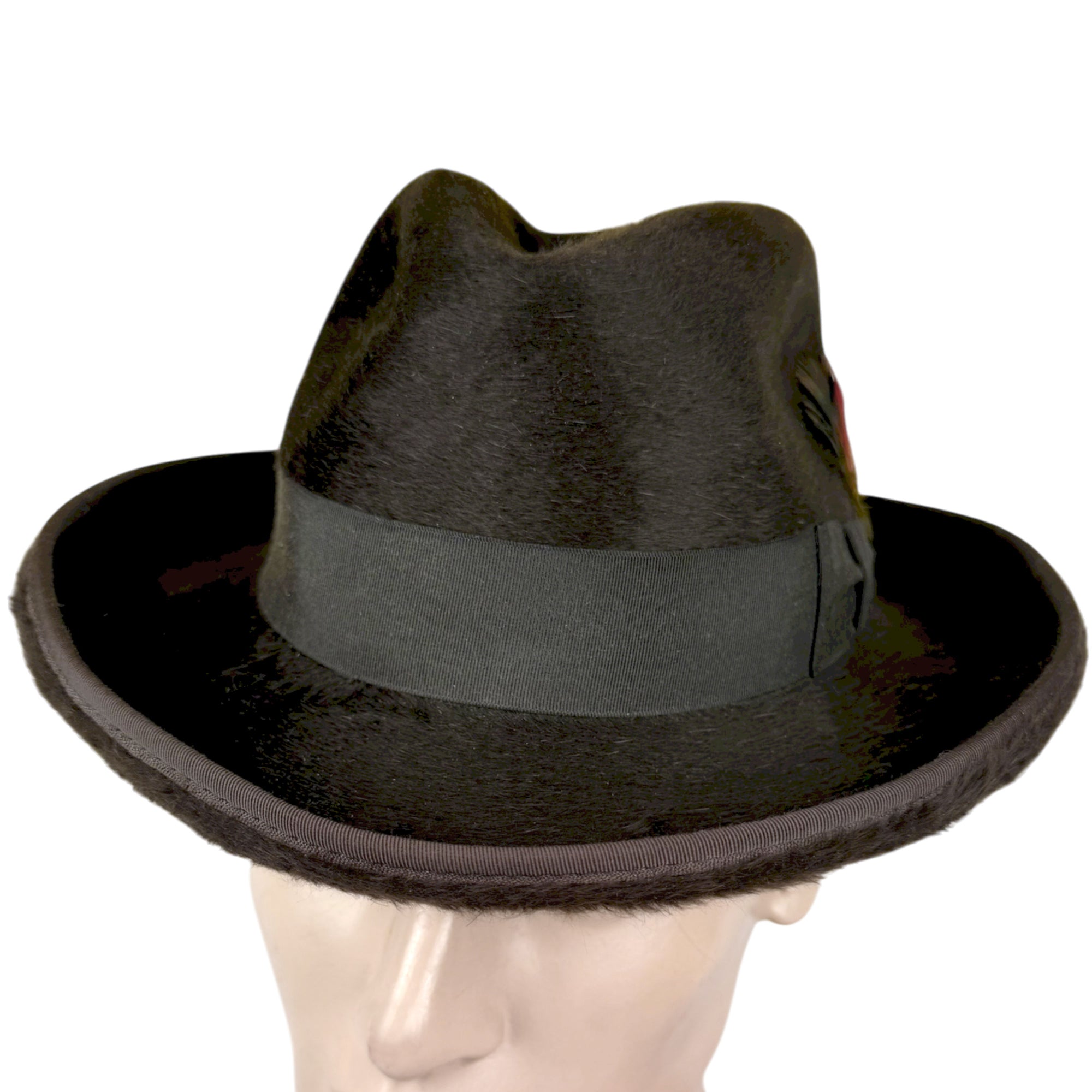 Vintage Biltmore Fedora Hat Canadian Beaver Plush Deluxe Finish Dark Brown 7