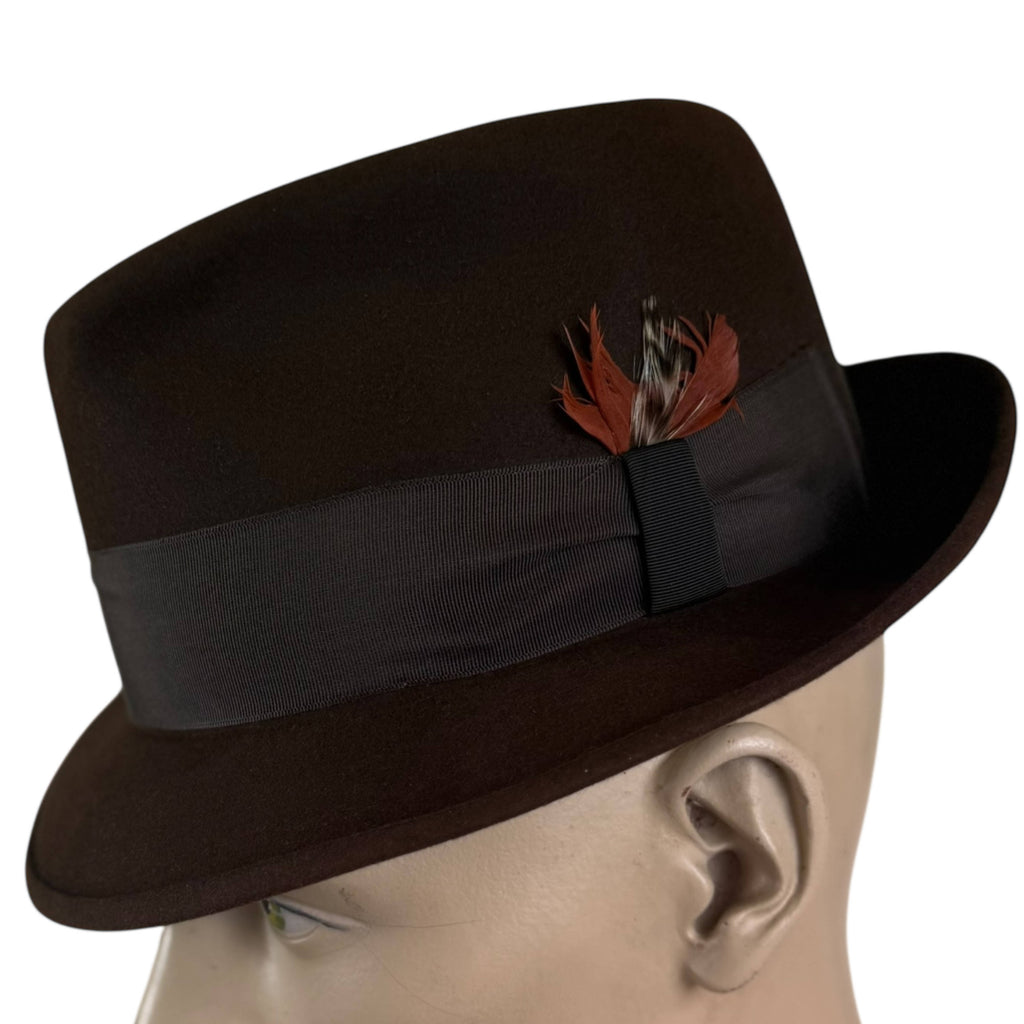 Vintage Biltmore brown fedora size 7 left side view