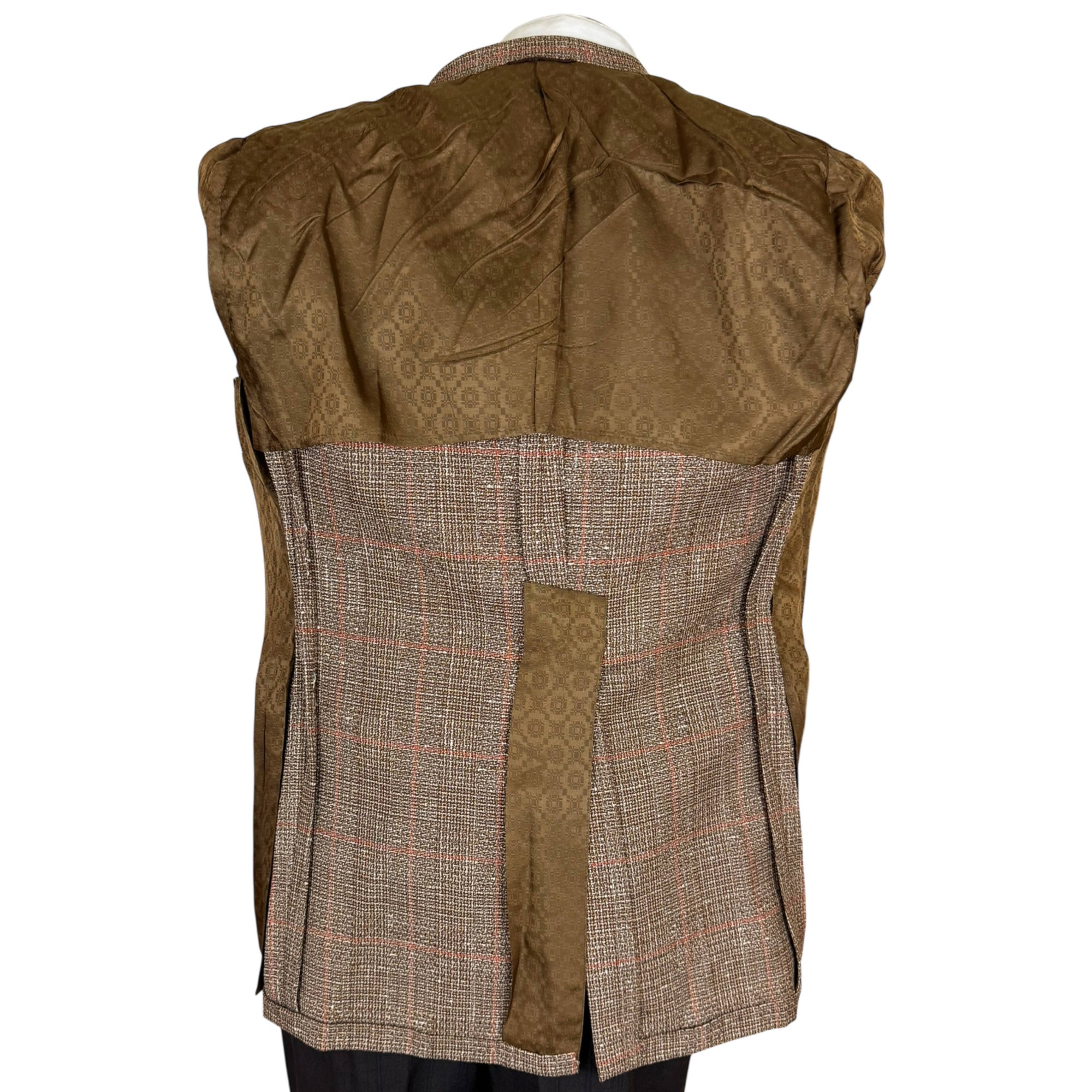 Vintage 1970s Sport Jacket Brown Plaid Wool Eaton Birkdale De Luxe Size 40 Short