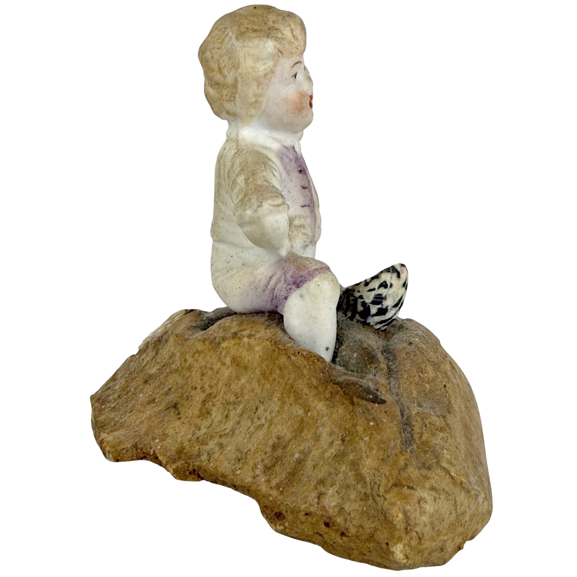 victorian seaside souvenir bisque figurine