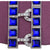 Art Deco Belt Buckle Blue Rhinestone on Purple Cloth 30s 40s
