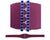 Art Deco Belt Buckle Blue Rhinestone on Purple Cloth 30s 40s