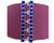 Art Deco Belt Buckle Blue Rhinestone on Purple Cloth 30s 40s