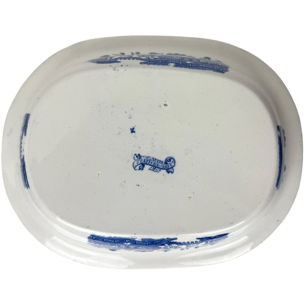 1890s Antique Blue Willow Serving Bowl John Meir & Son