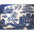 1890s Antique Blue Willow Serving Bowl John Meir & Son