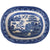1890s Antique Blue Willow Serving Bowl John Meir & Son