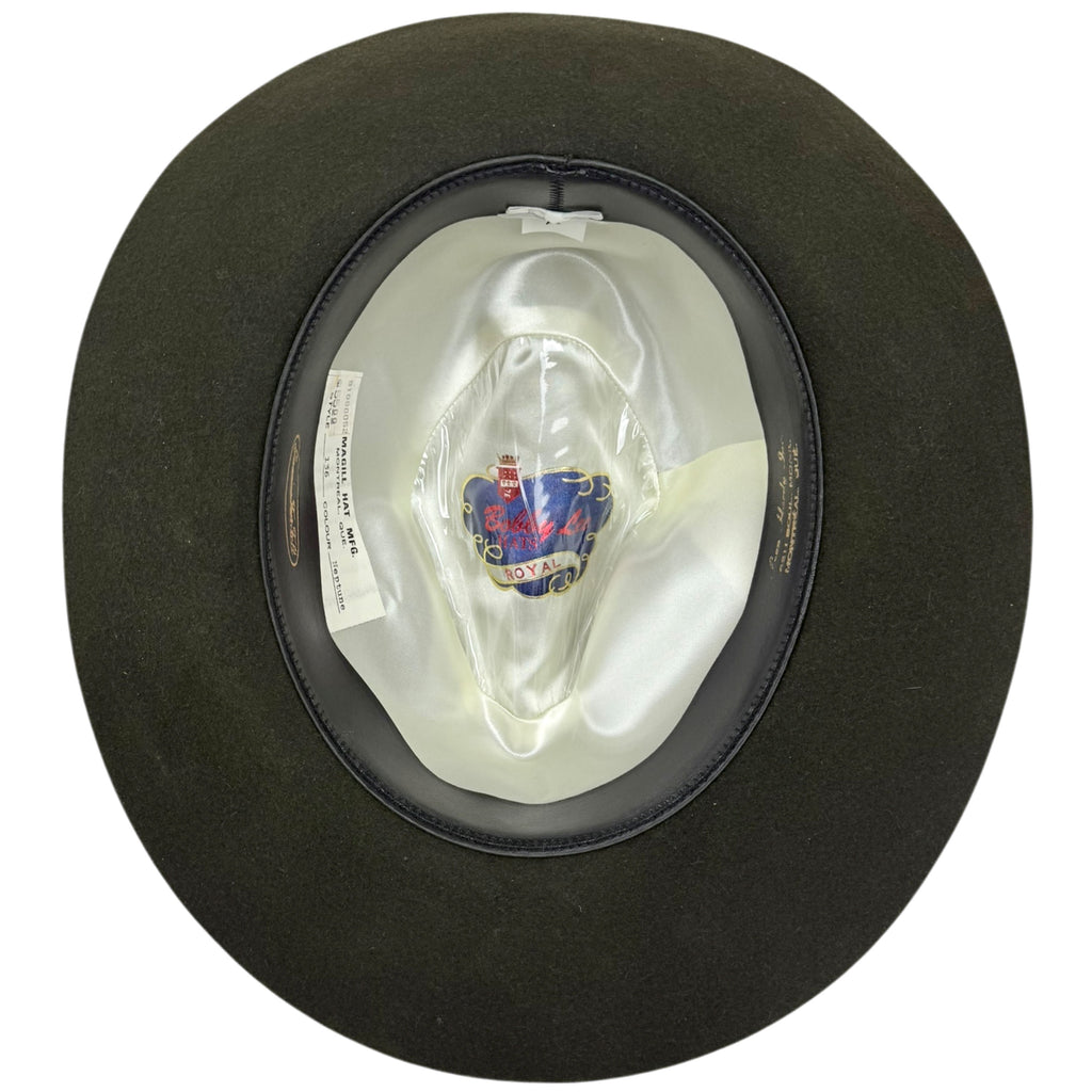 Vintage 1970s Green Fedora Hat Fur Felt Bobby Lee Size M