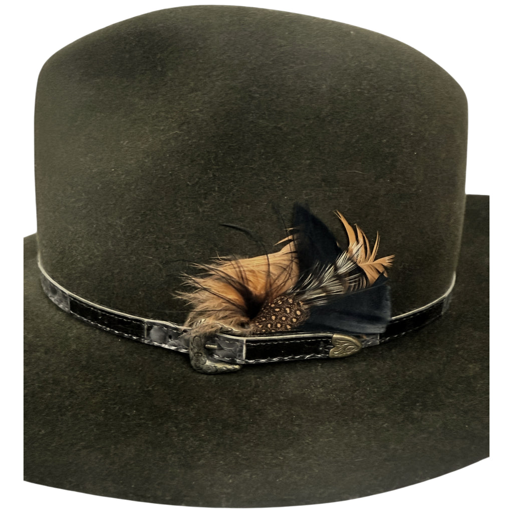 Vintage 1970s Green Fedora Hat Fur Felt Bobby Lee Size M