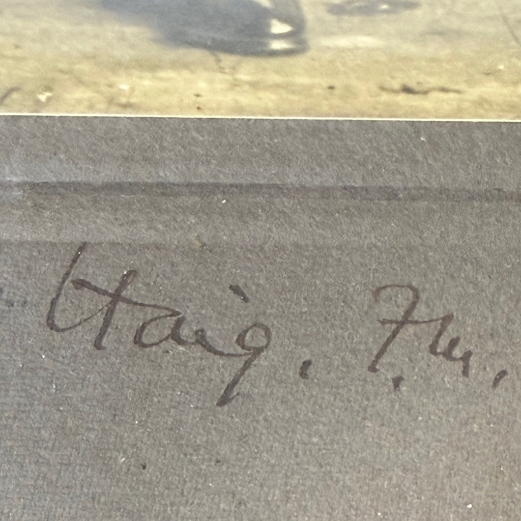 Close-up of Douglas Haig signature on mount