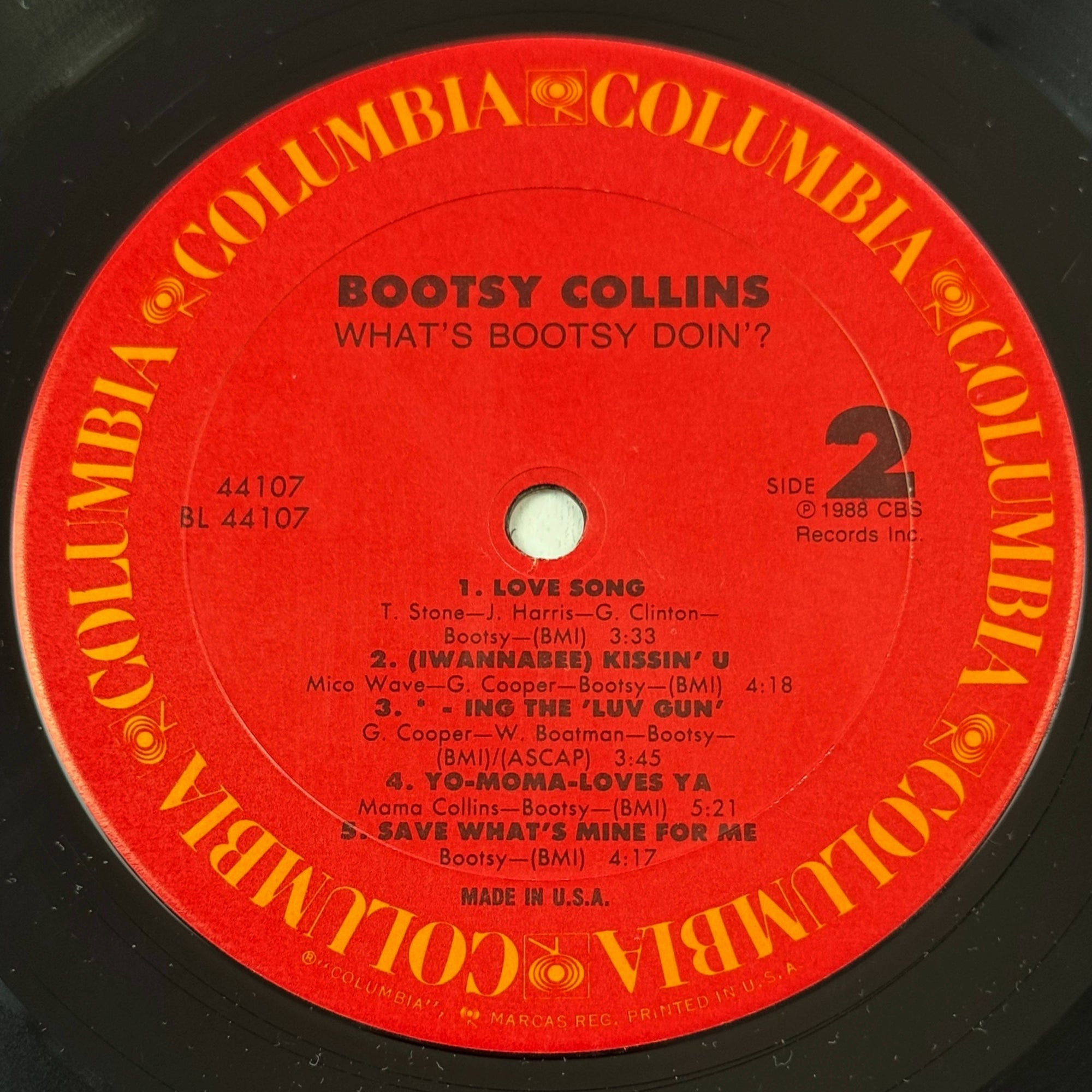 1988 Bootsy Collins LP Vinyl Record What’s Bootsy Doin’? VG+