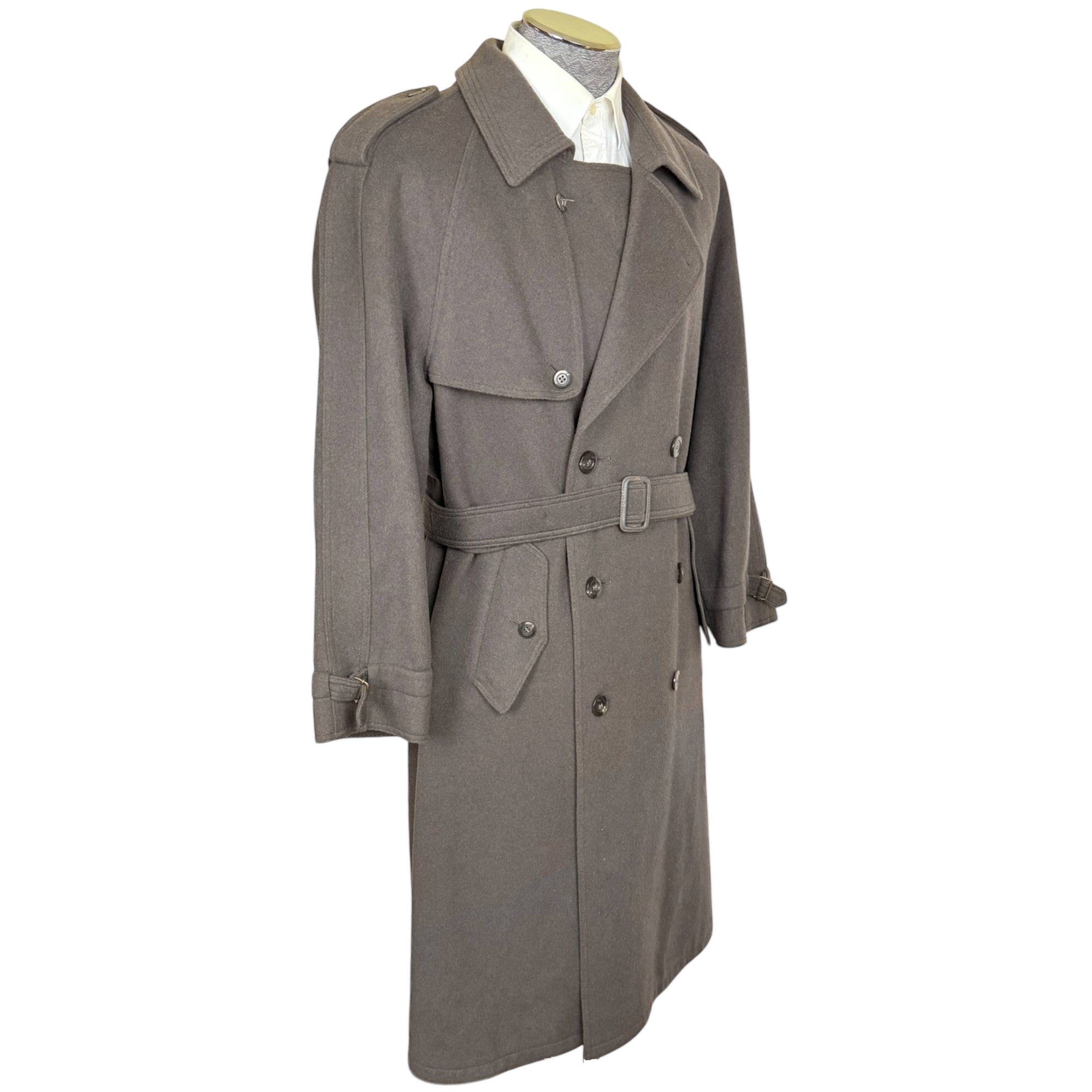1970s Vintage Wool Trench Coat Bosseli Made in Austria Sz M