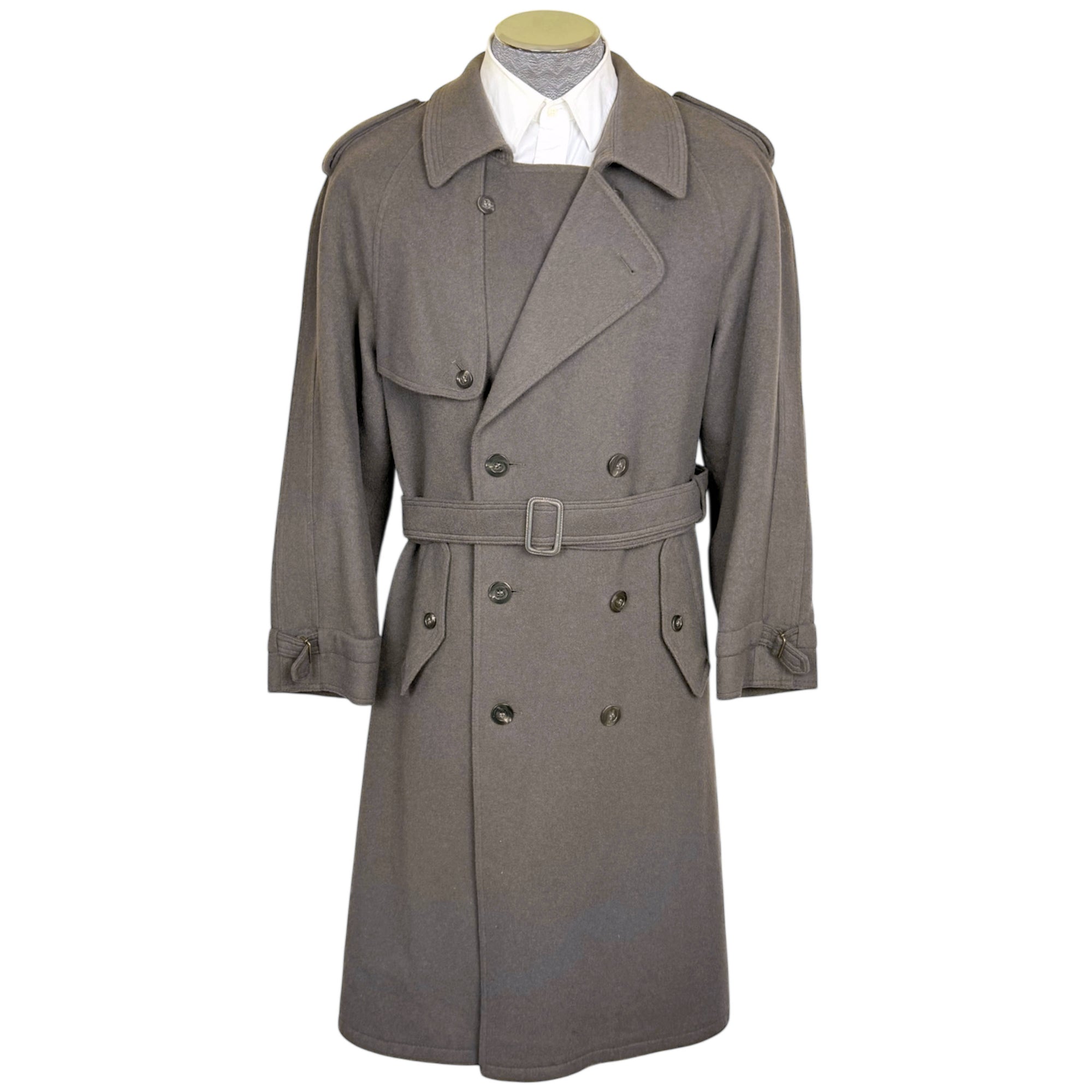 1970s Vintage Wool Trench Coat Bosseli Made in Austria Sz M