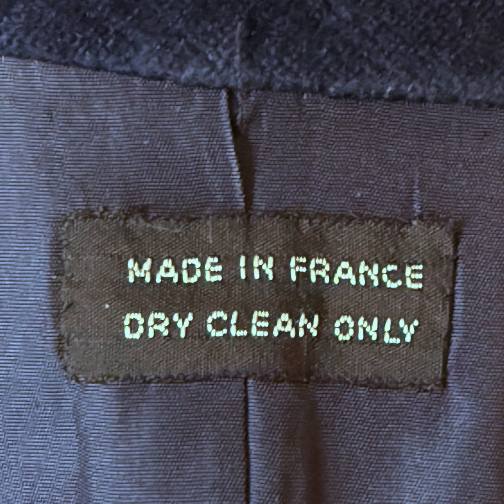 made in France vintage suit label detail
