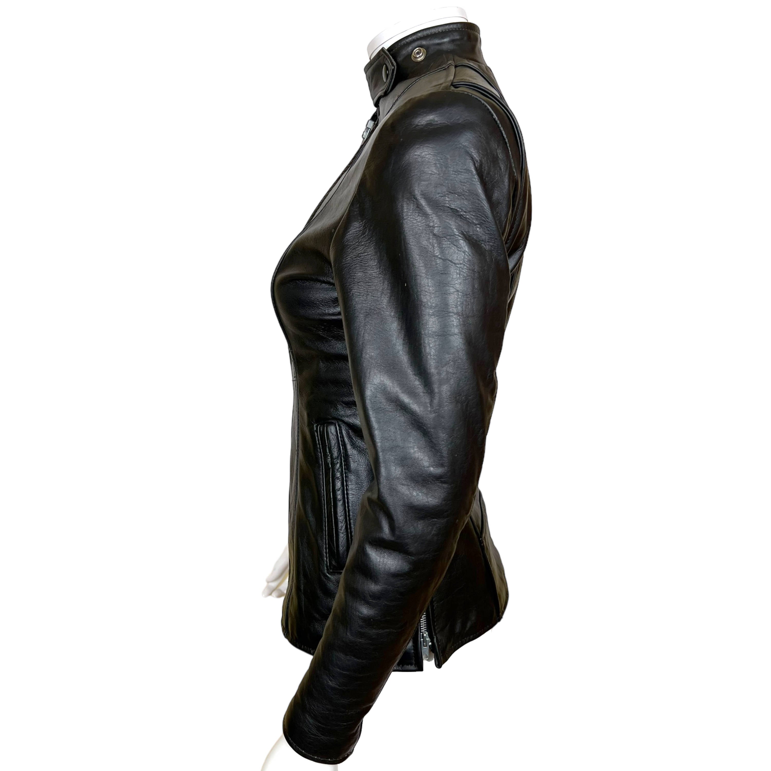 Vintage Leather Brimaco Cafe Racer Motorcycle Jacket XS – Poppy's