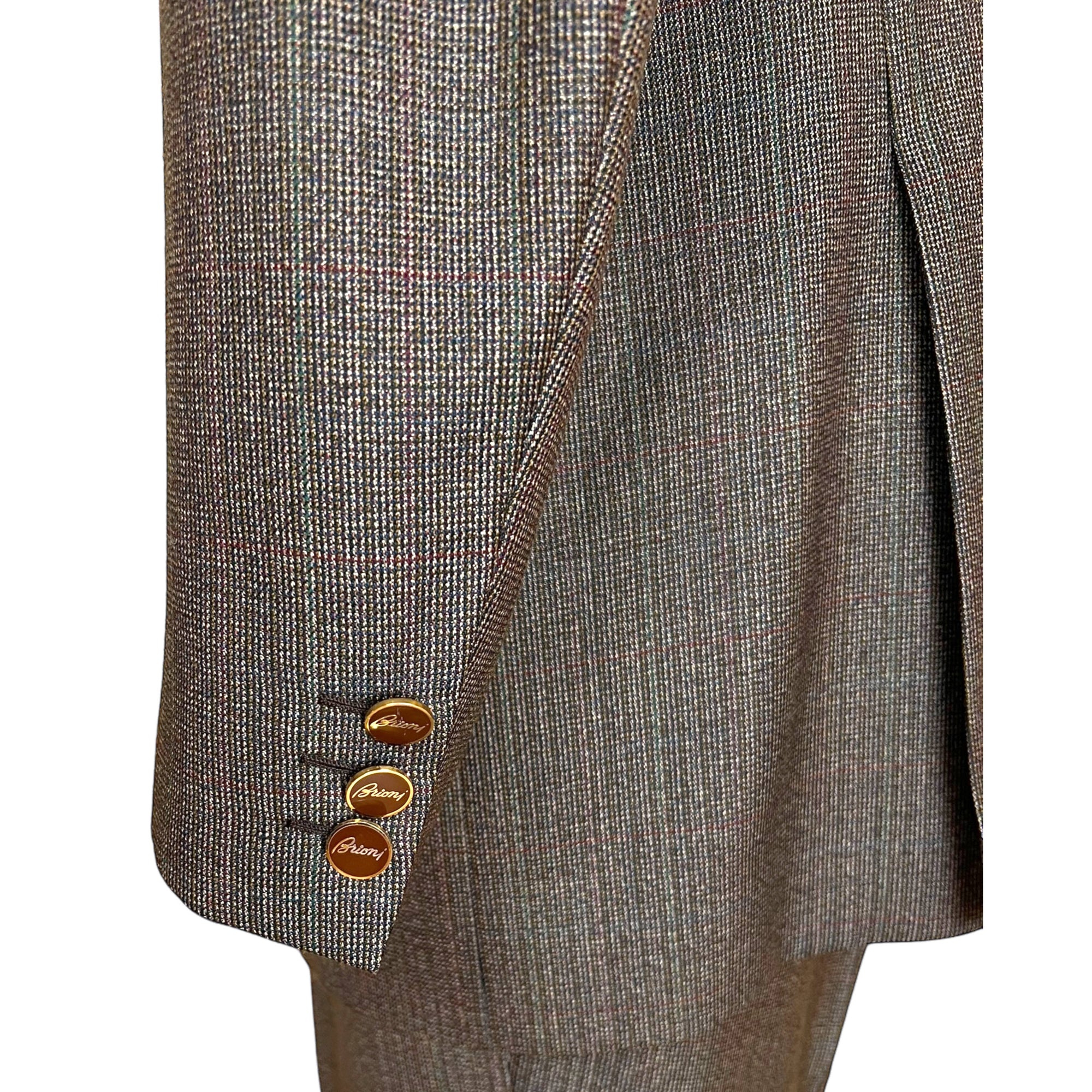 1996 Vintage Brioni Suit Brown Wool Brisson & Brisson Sz 44