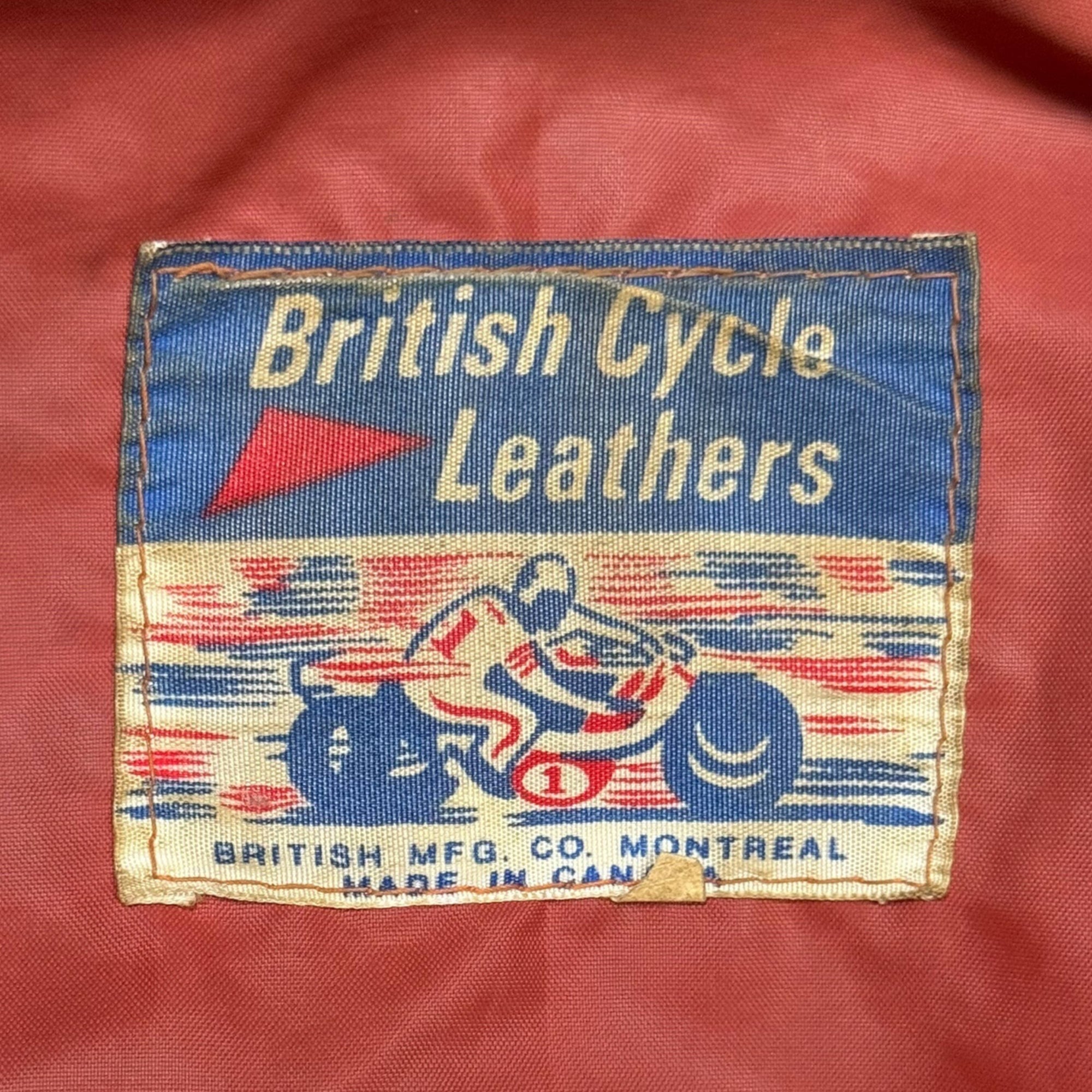 1960s Vintage Cafe Racer Jacket Blue Leather Brimaco Size S