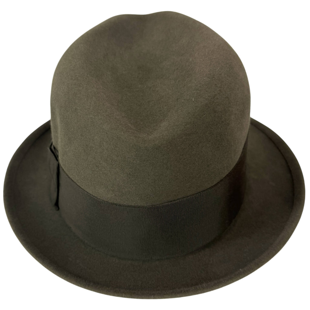 Rear view antique Brock fedora Wolthausen Brockville early 1930s hat