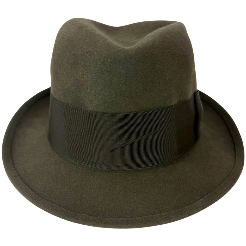 The Brock fedora hat front view