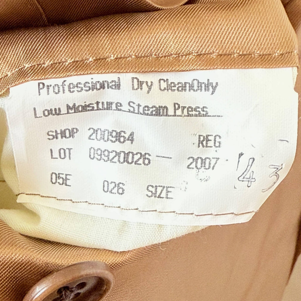 Vintage Brooks Brothers Sport Coat Wool Cashmere USA Size 43