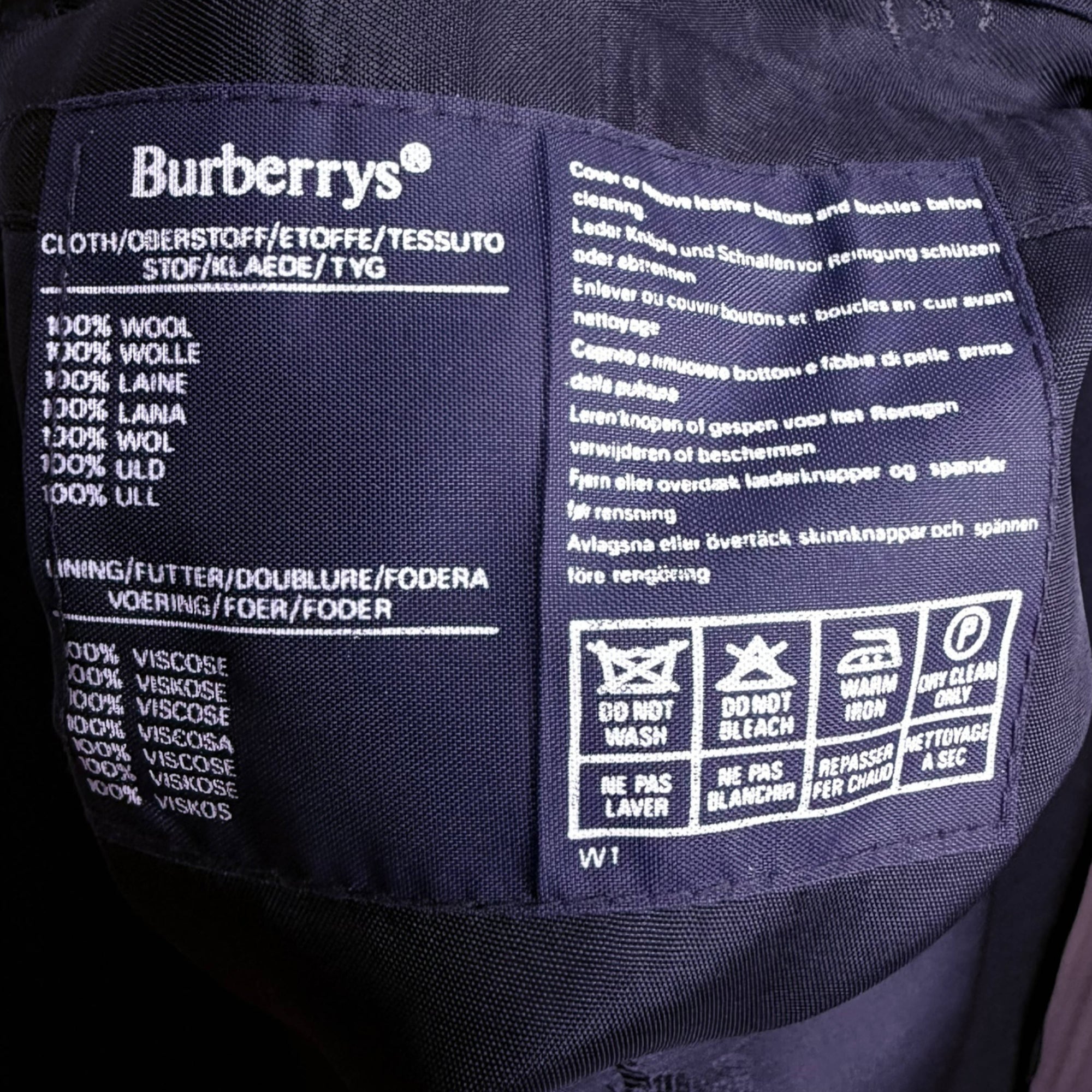 Vintage 1980s Burberrys’ Prorsum Blazer Navy Wool Mens 40-42