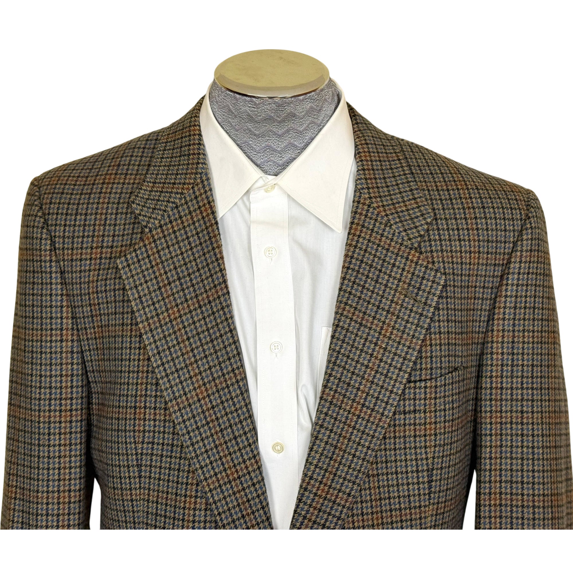 Burberrys men's cashmere blazer with notched lapels and checked fabric