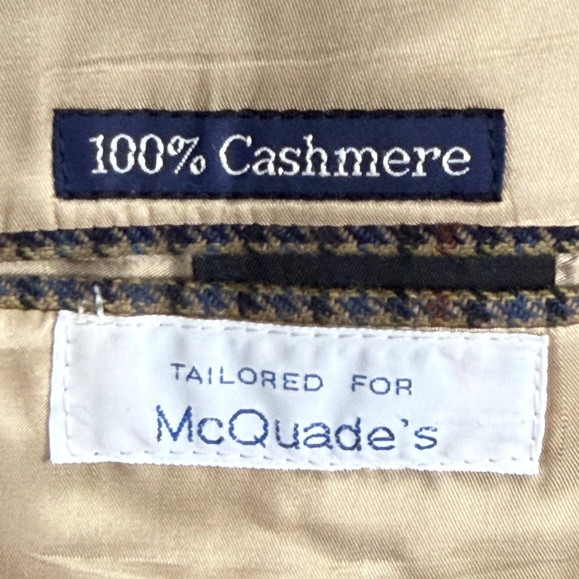 Vintage Burberrys jacket 100% cashmere and Tailored for McQuade's labels