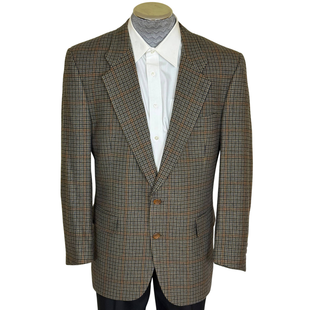 Vintage Burberrys Prorsum men's brown checked 100% cashmere sport coat